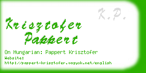 krisztofer pappert business card